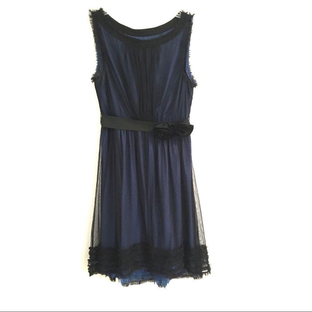 Anthropologie Moulinette Soeurs sheer overlay dress S‎